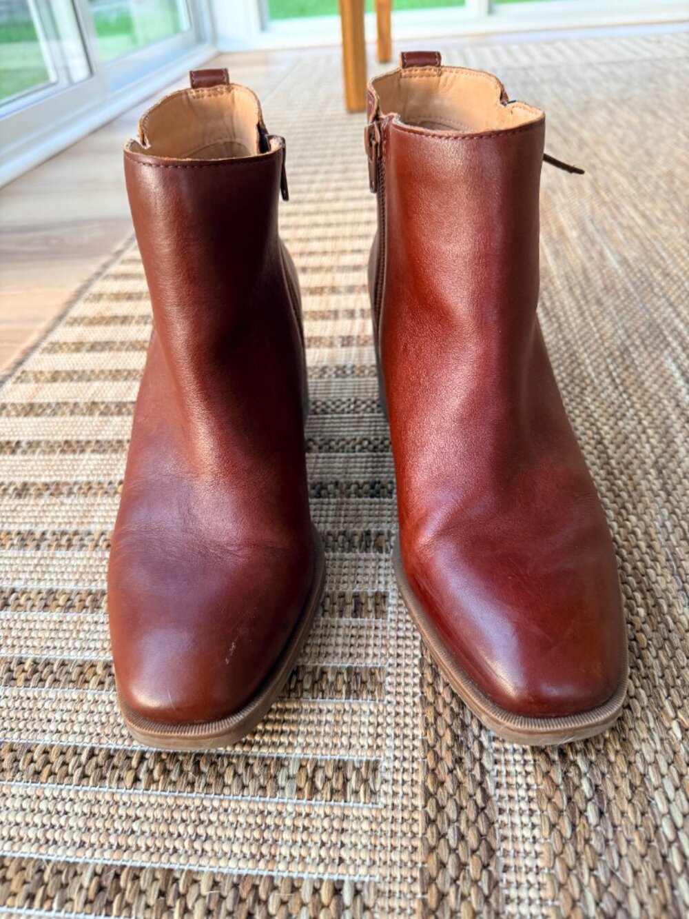 Crown Vintage Ardella Bootie — Cognac Brown Leather